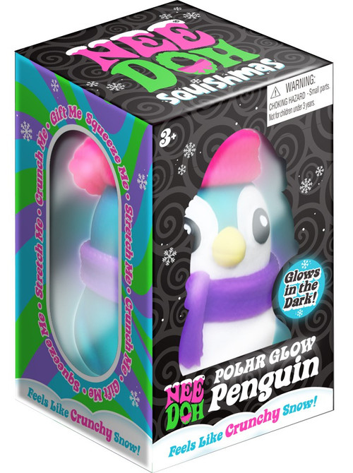 NeeDoh 2025 Squishmas Polar Glow Penguin 3.25 Stress Toy 1 RANDOM