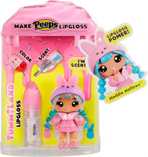 Yummiland Make Lipgloss Easter Peeps MADDIE Mallows Doll Pink