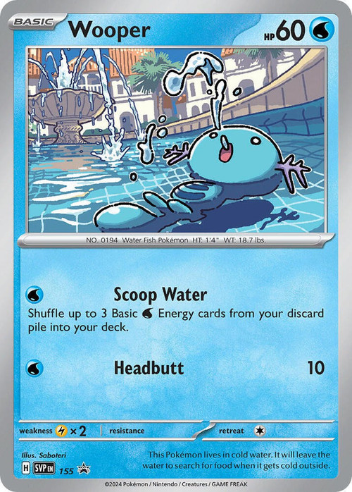 Pokemon Scarlet Violet Surging Sparks Single Card Promo Wooper SVP155 Cosmos Holo - ToyWiz Pokemon Scarlet Violet Surging Sparks Single Card Promo Wooper SVP155 Cosmos Holo - ToyWiz
