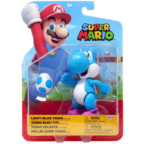 World of Nintendo Super Mario Wave 42 Light Blue Yoshi 4 Action