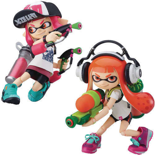 Splatoon Figma Inkling Girls 4 Action Figure 2-Pack No.400