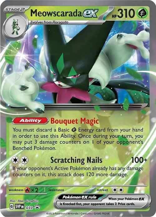 Pokemon Scarlet Violet Single Card Meowscarada ex SVP033 - ToyWiz