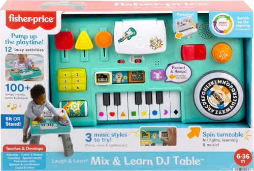 Fisher Price Laugh Learn Mix Learn DJ Table Playset Blue - ToyWiz