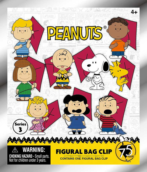 Peanuts 3D Figural Foam Bag Clip Snoopy Series 3 Mystery Pack 1