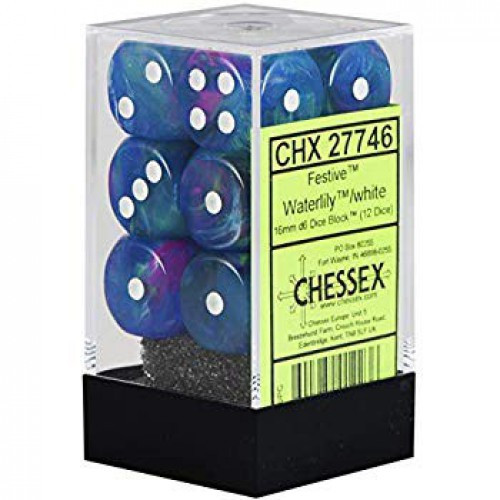 Chessex Festive Waterlily D6 12mm Dice Set [CHX27946]