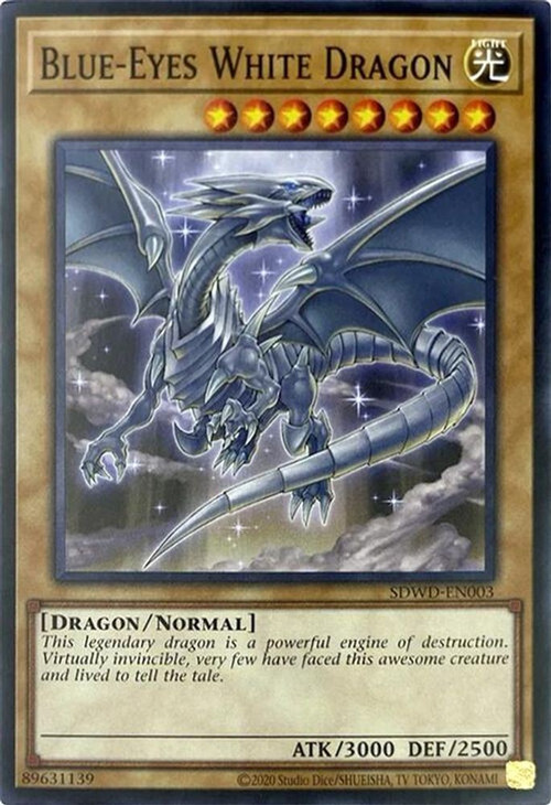 YuGiOh Trading Card Game Blue-Eyes White Destiny Structure Deck Single Card  Common Short Print Blue-Eyes White Dragon SDWD-EN003 Unlimited Misprint -  ToyWiz