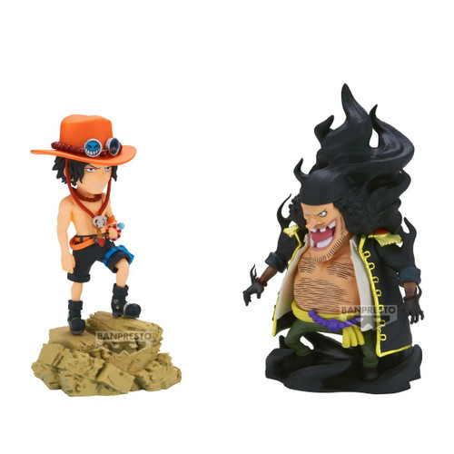One Piece World Collectable Figure WCF Log Stories Portgas D. Ace vs Marshall D. Teach 3.2-Inch Collectible PVC Figure