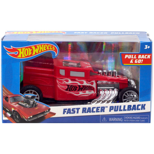 Hot Wheels Fast Racer Pullback Bone Shaker Pullback Car Red Just