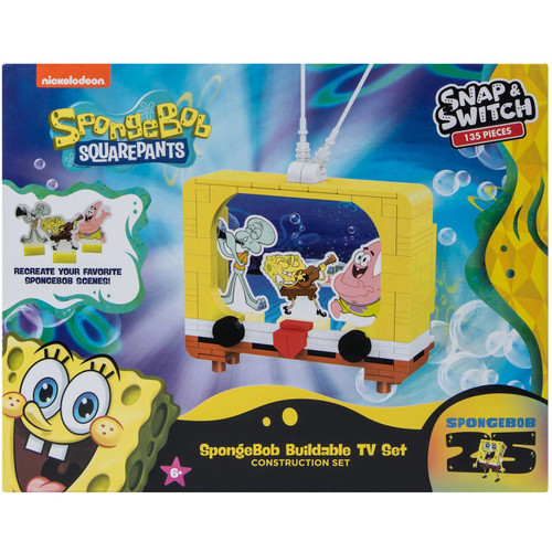 Bob 1st★プレート10枚 140kgセット2/6 Spongebob Squarepants Snap Switch Spongebob Buildable TV Set