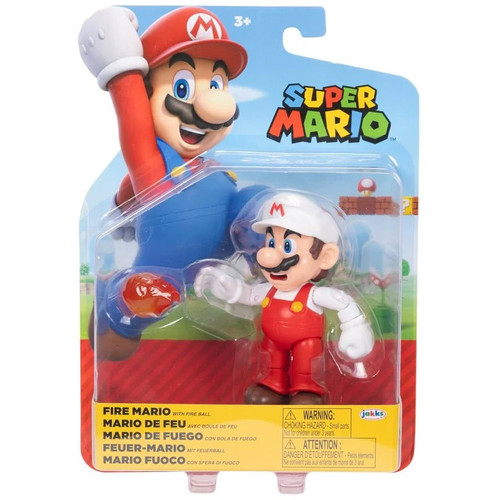 World of Nintendo Super Mario Wave 41 Fire Mario 4 Action Figure