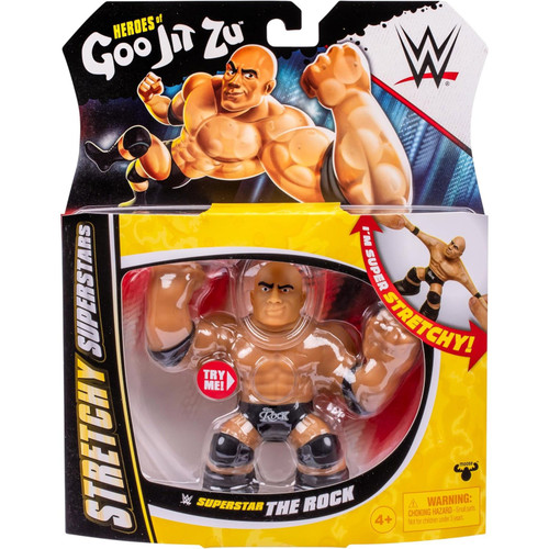 Heroes of Goo Jit Zu WWE Wreslting The Rock Action Figure Stretchy