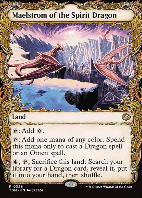 Magic The Gathering Tarkir Dragonstorm Single Card Rare Maelstrom of the Spirit Dragon 326 Draconic Showcase FOIL - ToyWiz Magic The Gathering Tarkir Dragonstorm Single Card Rare Maelstrom of the Spirit Dragon 326 Draconic Showcase FOIL - ToyWiz