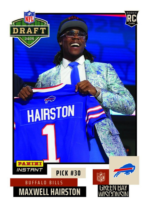 NFL 2025 Instant Draft Night Football Single Card Maxwell Hairston