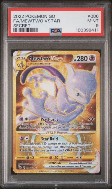 Pokemon Sword Shield Single Card Mewtwo Vstar 86 PSA 9 - ToyWiz