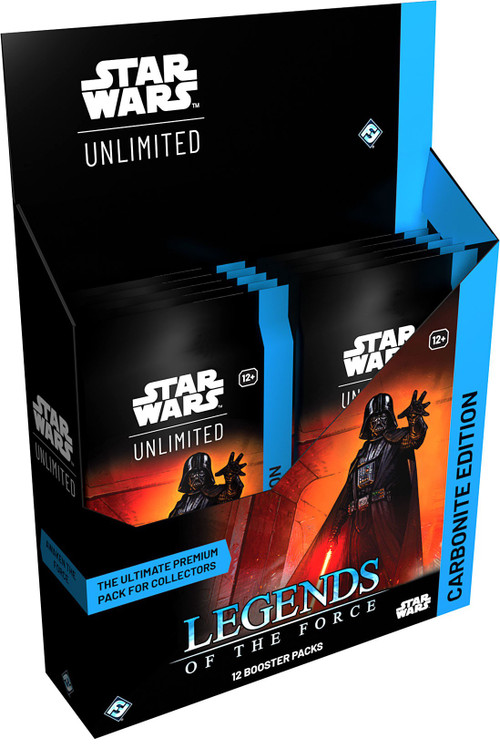 Star Wars Unlimited Trading Card Game Legends of the Force CARBONITE Edition Booster Box 12 Packs Fantasy Flight Games - ToyWiz Star Wars Unlimited Trading Card Game Legends of the Force CARBONITE Edition Booster Box 12 Packs Fantasy Flight Games - ToyWiz