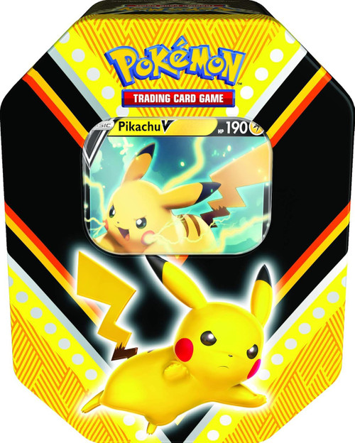 Pokemon V Powers Pikachu V Tin Set 4 Booster Packs Promo Card