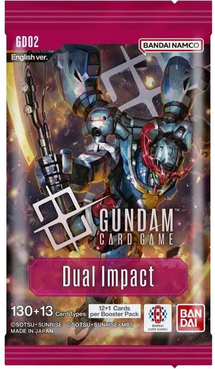 GUNDAM Dual Impact 2個セット Gundam Trading Card Game Dual Impact Booster Pack GD-02 13 Cards