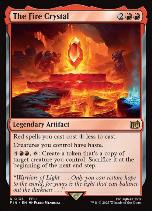 Magic The Gathering Final Fantasy Single Card Rare The Fire Crystal 135  FOIL - ToyWiz