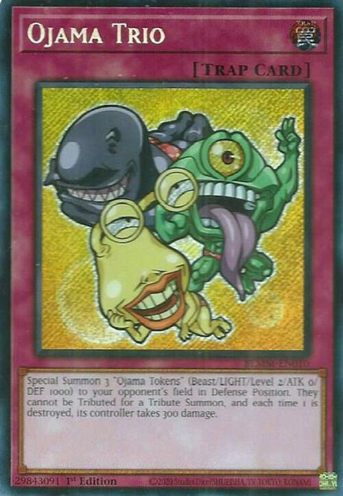 YuGiOh Trading Card Game Battles of Legend: Monster Mayhem Secret Rare Ojama Trio BLMM-EN010 YuGiOh Trading Card Game Battles of Legend: Monster Mayhem Secret Rare Ojama Trio BLMM-EN010
