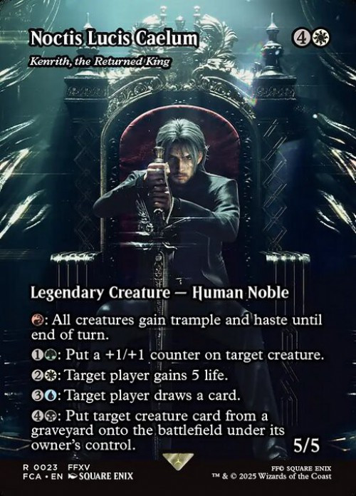 final fantasy mtg noctis Ultra PRO - x Universes Beyond Noctis, Prince of Lucis Playmat for Magic: The Gathering that artifact enters with a finality counter on it. Question about commander deck with