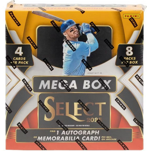 MLB Panini 2025 Select Baseball Trading Card MEGA Box 8 Packs - ToyWiz