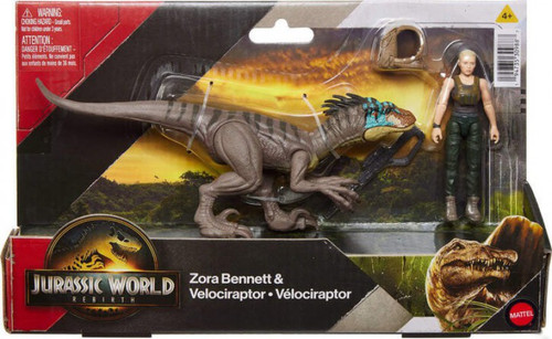 Jurassic World Rebirth Zora Bennett Velociraptor Action Figure 2