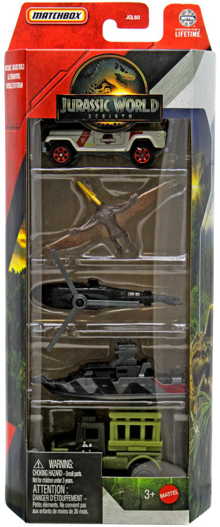 Jurassic World Matchbox All-Terrain Patrol 164 Die Cast Car 5-Pack
