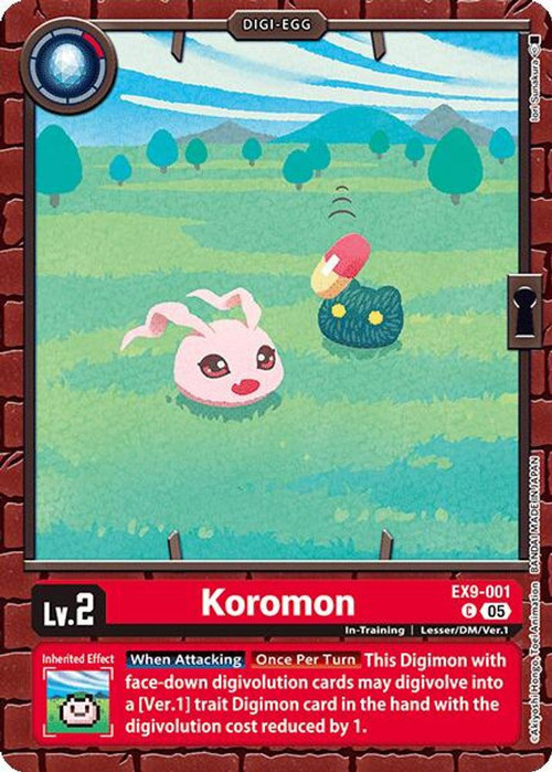 Digimon Trading Card Game Versus Monsters Single Card Common Koromon EX9-001 - ToyWiz Digimon Trading Card Game Versus Monsters Single Card Common Koromon EX9-001 - ToyWiz