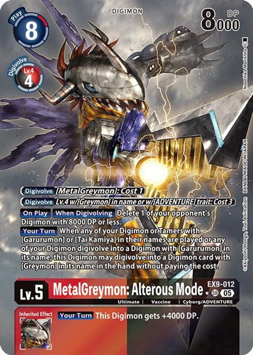 digimon metalgreymon card [BT8-067] (Digimon 3-On-3 November 2023 Top 4) [New Awake delete 1 of your opponents Digimon with 4000 DP or less METALGREYMON DW-01 DIGIMON WORLD PSA