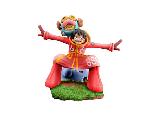 One Piece Lobgox Re Birth Egghead Arc Petitrama Luffy and Chopper 3.35-Inch Mini Figures [Loose]