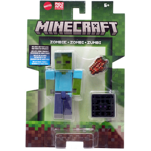 Minecraft Zombie 3.25 Action Figure 2025 Mattel Toys - ToyWiz