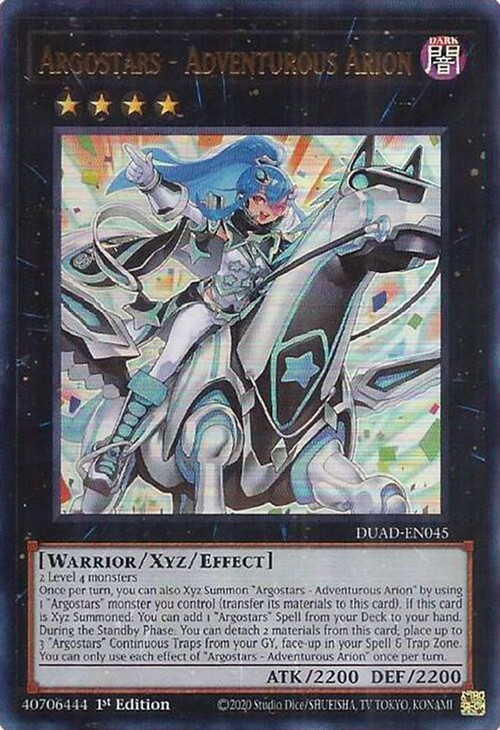 YuGiOh Trading Card Game Duelists Advance Single Card Starlight Rare Argostars - Adventurous Arion DUAD-EN045 - ToyWiz YuGiOh Trading Card Game Duelists Advance Single Card Starlight Rare Argostars - Adventurous Arion DUAD-EN045 - ToyWiz