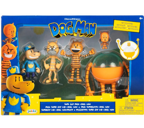 Dog Man Supa Cat Dog Man, Lil Petey, Petey, Grandpa 80-HD Action