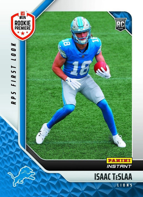 Isaac Tesla Rookie Card NFL 2025 Instant RPS First Look Football Single Card Isaac TeSlaa RPSFL ...