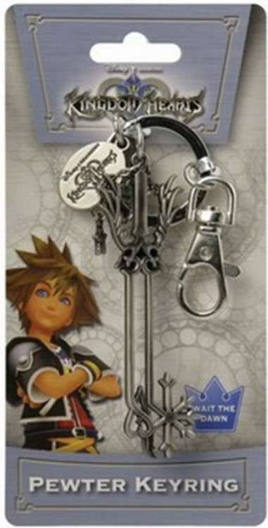 Kingdom Hearts Oathkeeper Keyblade Pewter Metal Keychain Monogram