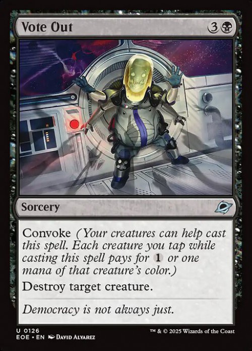 voting cards mtg MtG Edge of Eternities Uncommon Foil Vote Out #126