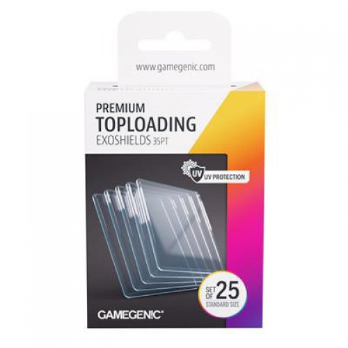 Gamegenic, Premium Toploading Exoshields 35pt, 25 pièces, Protection UV, Taille du Produit : 76 x 101 mm (3 x 4