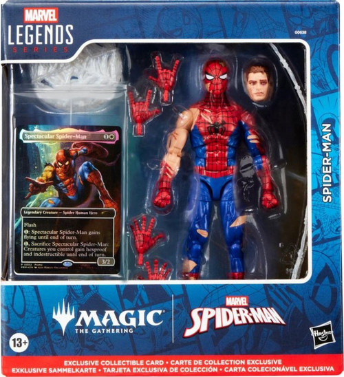 spectacular spider man mtg damaged card Marvel Legends x Magic: The Gathering With Marvel Legends action figures spider man mtg most valuable