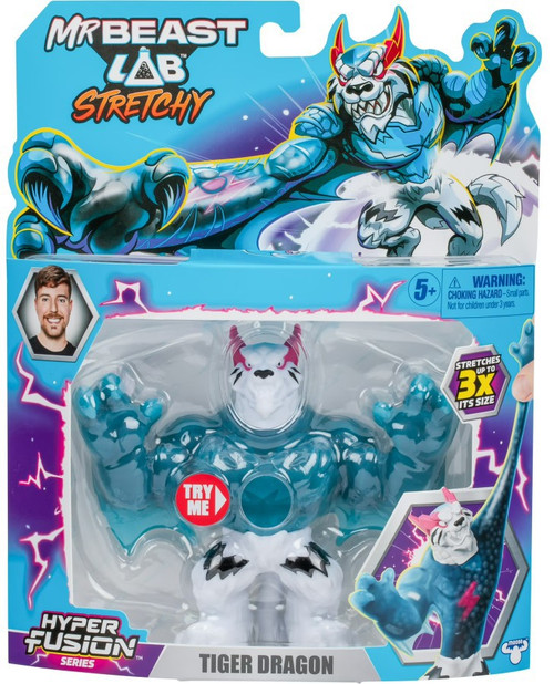 MrBeast Lab Stretchy Hero Hyper Fusion Tiger Dragon 5.5 Figure Goo