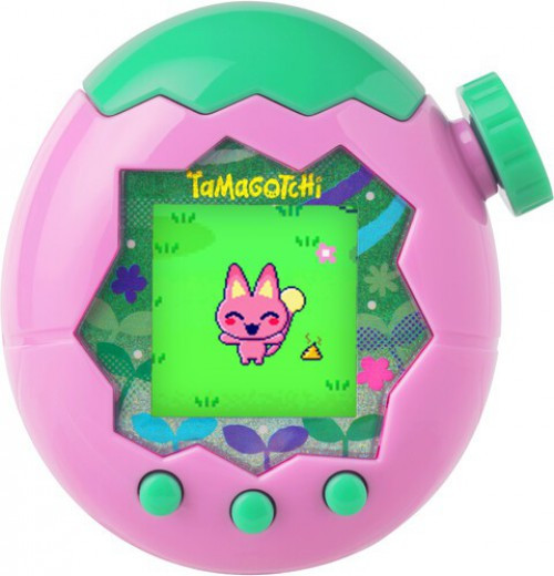 TAMAGOTCHI Bandai Paradise Terre - Animal Virtuel à élever avec molette de Zoom - Jouet Interactif en français - Modèle Terre Rose et Vert - Jouet Enfant 6 Ans et - 43421