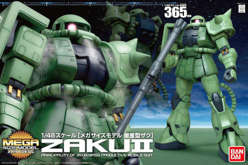 Gundam Mega Size MS-06 Zaku II 148 Model Kit Bandai Hobby - ToyWiz