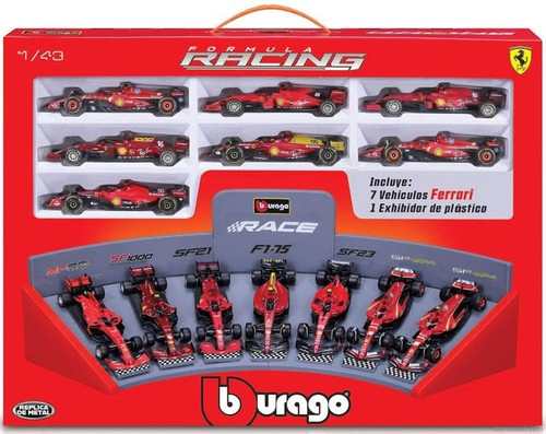 Ferrari F1 Racing 1/43 7台　箱入ヒストリー付き Formula Racing Ferrari 143 Die-Cast Model Car 7-Pack with Display