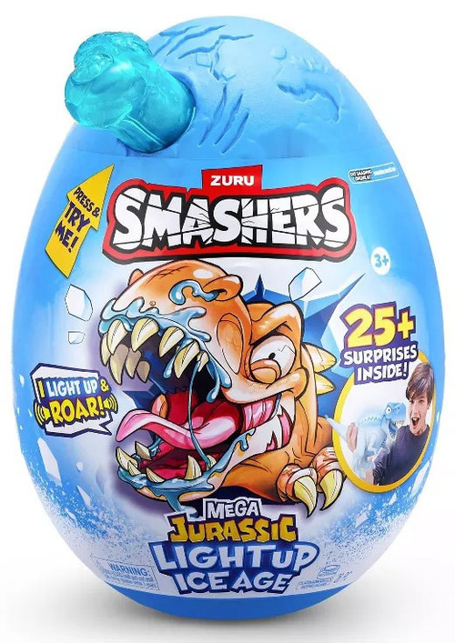 Smashers Mega Jurassic Light Up ice Age MEGA Mystery Egg Over 25
