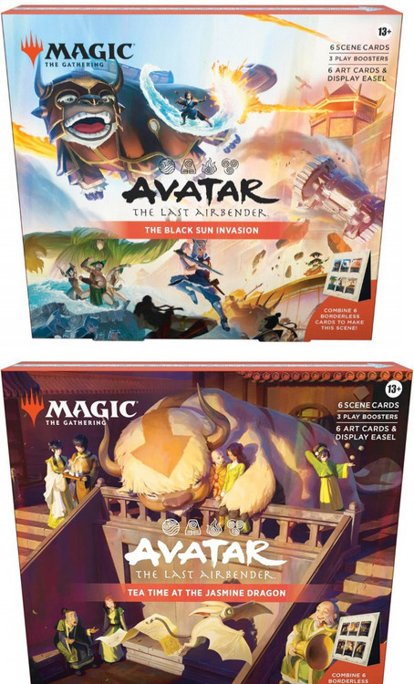 Magic The Gathering Avatar the Last Airbender Tea Time at the Jasmine  Dragon The Black Sun Invasion Set of Both SCENE Boxes 1 2 Wizards of the  Coast - ToyWiz