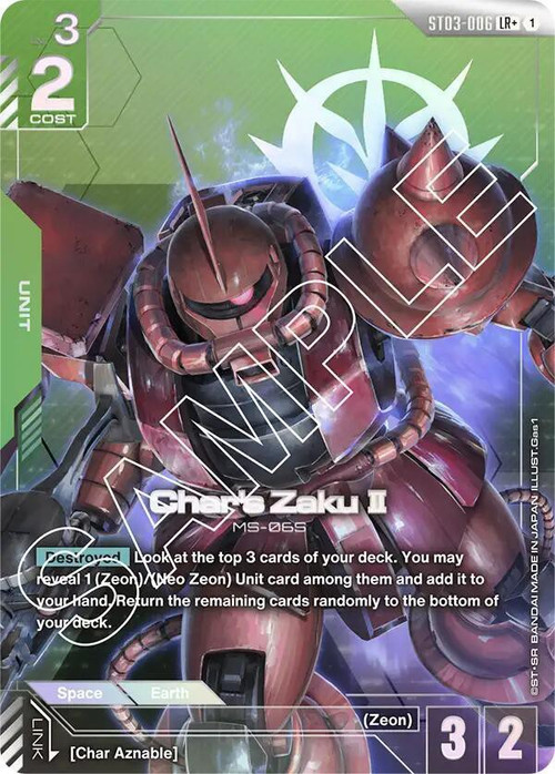Gundam Trading Card Game Starter Deck 03 Zeons Rush Single Card