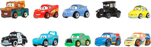 Disney Pixar Cars Die Cast Mini Racers VARIETY 10-Pack 2025 Mattel