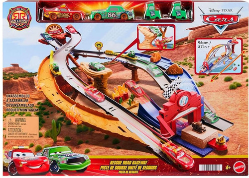 Disney Pixar Cars Race Rescue Rescue Road Raceway 155 Playset