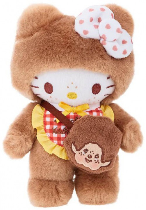 Hello Kitty x Monchhichi Sanrio Hello Kitty in Gingham Checker
