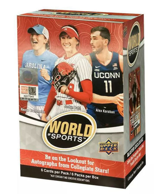 Upper Deck 2025 World of Sports Volume 1 Trading Card Blaster Box