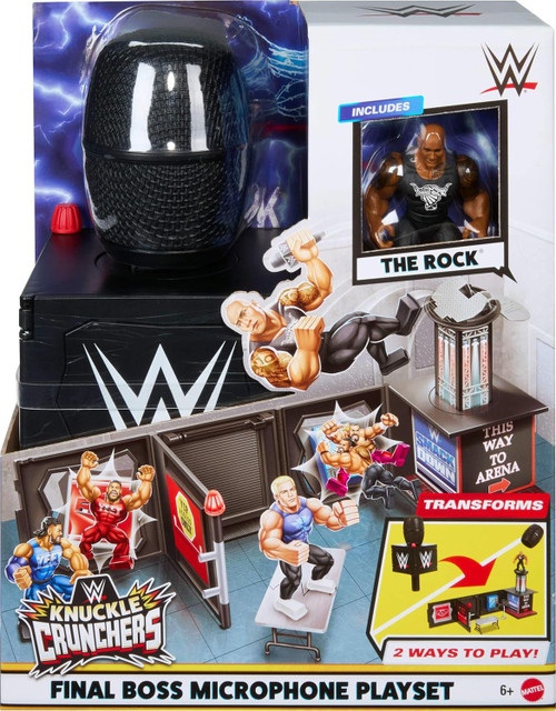 WWE Wrestling Knuckle Crunchers Final Boss Microphone 3.5 Playset
